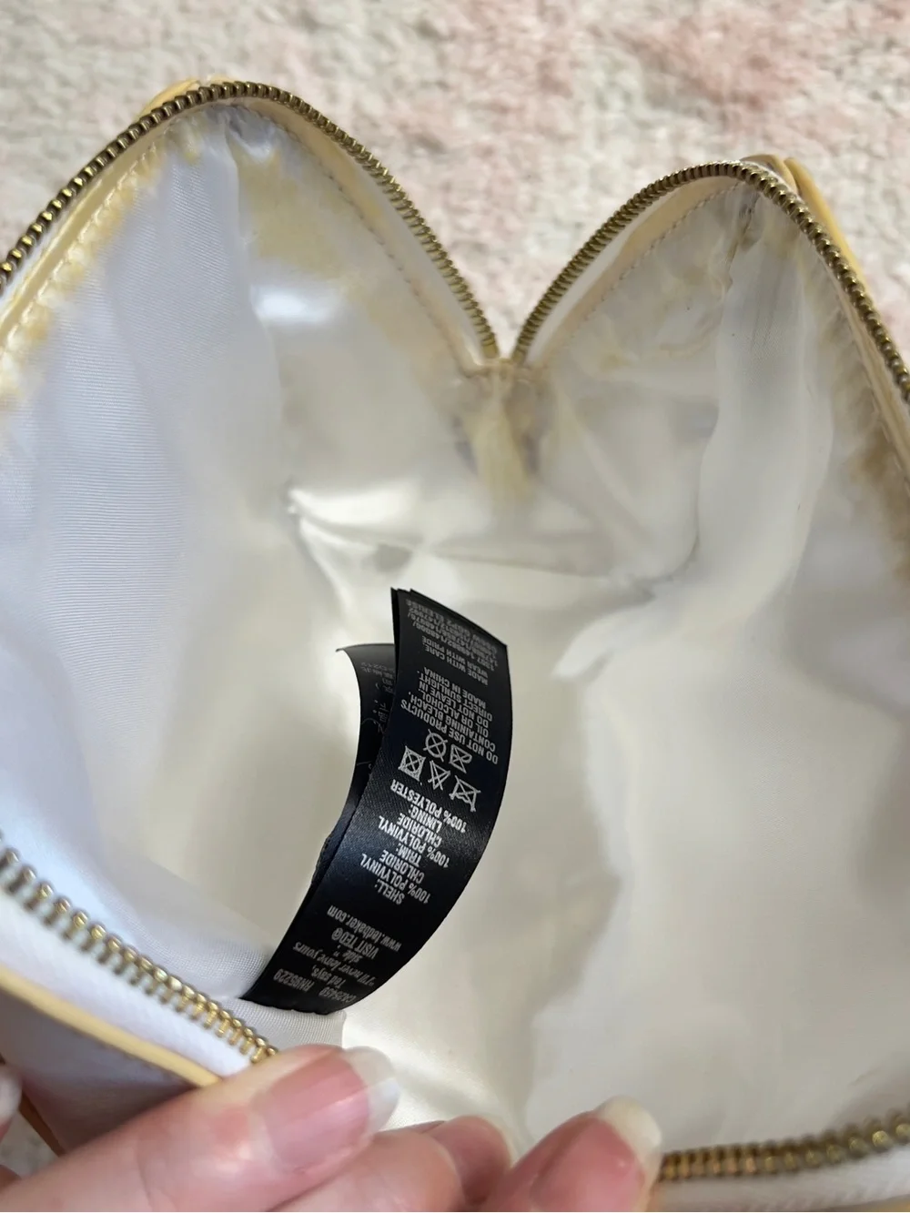 Ted Baker London White Floral Print Cosmetic Pouch